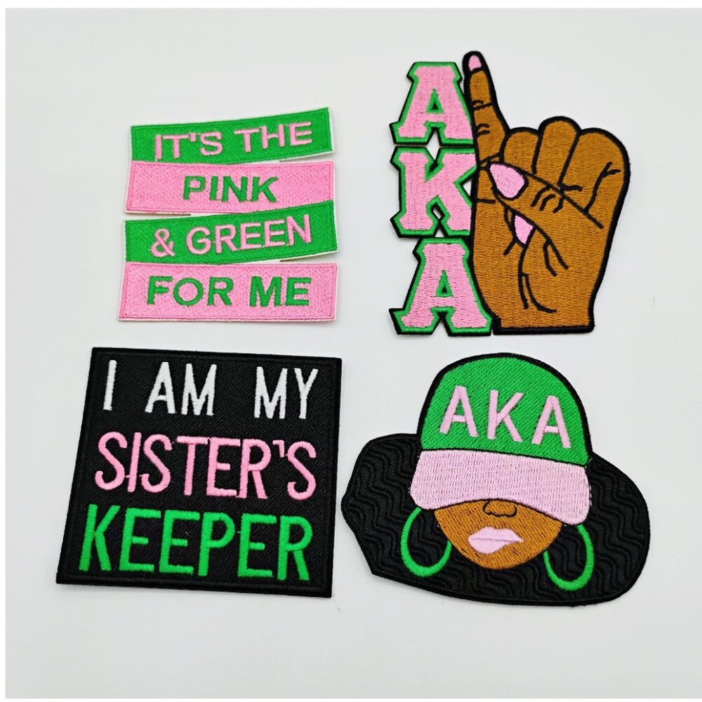 AKA sorority patches set of 4 iron on